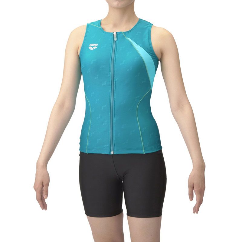 アリーナ ARENA 水泳水着 レディース   フィットネスセパレーツ（カバーバック・ミドルレッグ・差し込みパッド） AS5SWF41L アリーナ ARENA フィットネスセパレーツ(カバーバック・ミドルレッグ