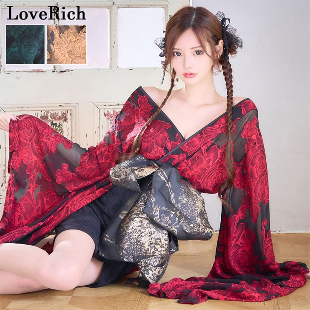 LoveRich ラブリッチ 【高級ライン】【3カラー/2点セット】花柄 