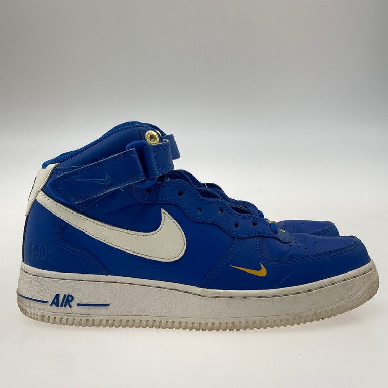 【中古品】NIKE ナイキ DR9513-400 AIR FORCE 1 MID 07 LV8 BLUE JAY/SAIL-YELLOW 靴 スニーカー 本体のみ（箱なし） 【160-251223-WA-01-iwa】