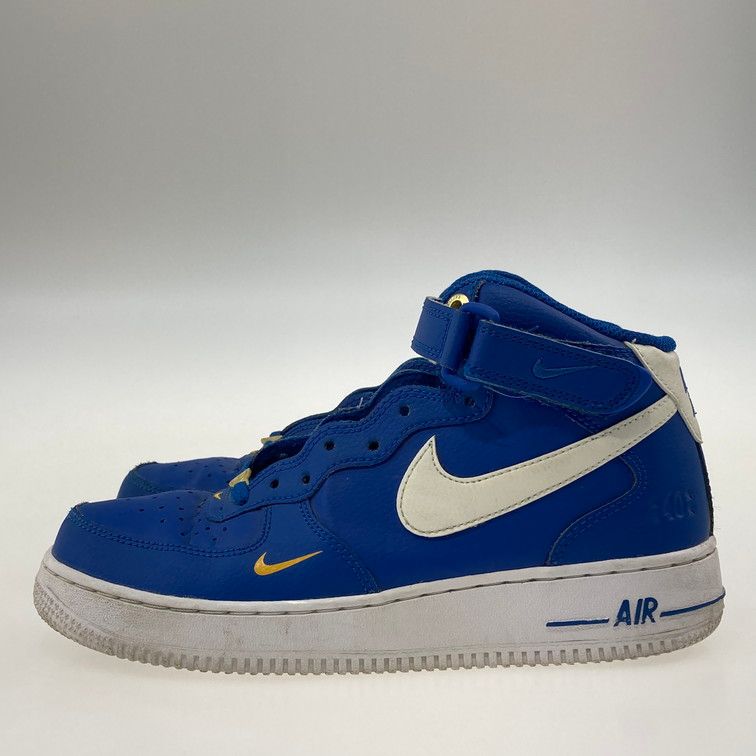 【中古品】NIKE ナイキ DR9513-400 AIR FORCE 1 MID 07 LV8 BLUE JAY/SAIL-YELLOW 靴 スニーカー 本体のみ（箱なし） 【160-251223-WA-01-iwa】