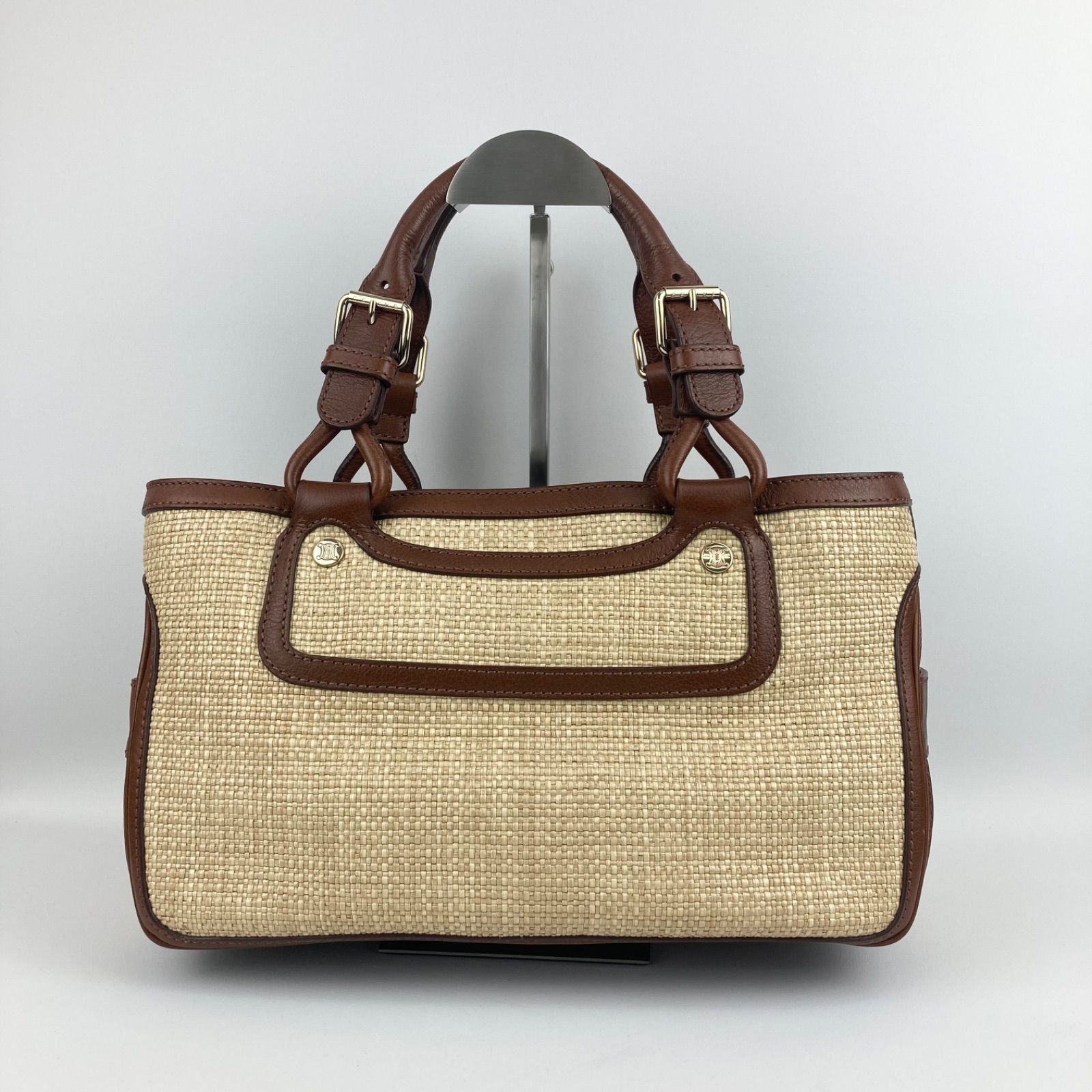 CELINE セリーヌ ブギーバッグ ハンドバッグ ラフィア ストロー SASO 