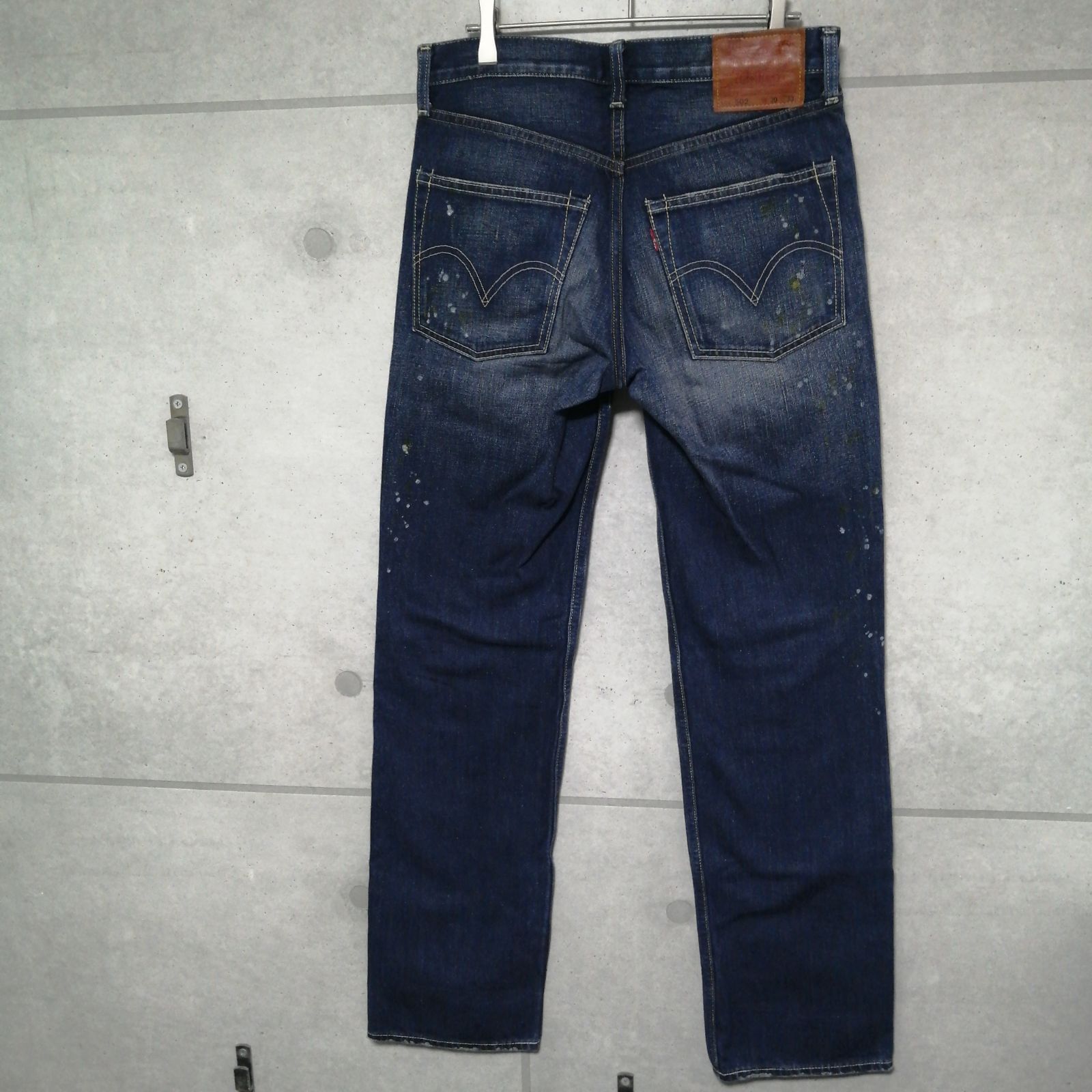 希少】Levi's 502 ダメージ加工 赤耳 ストレートデニム W30 L33 デニム