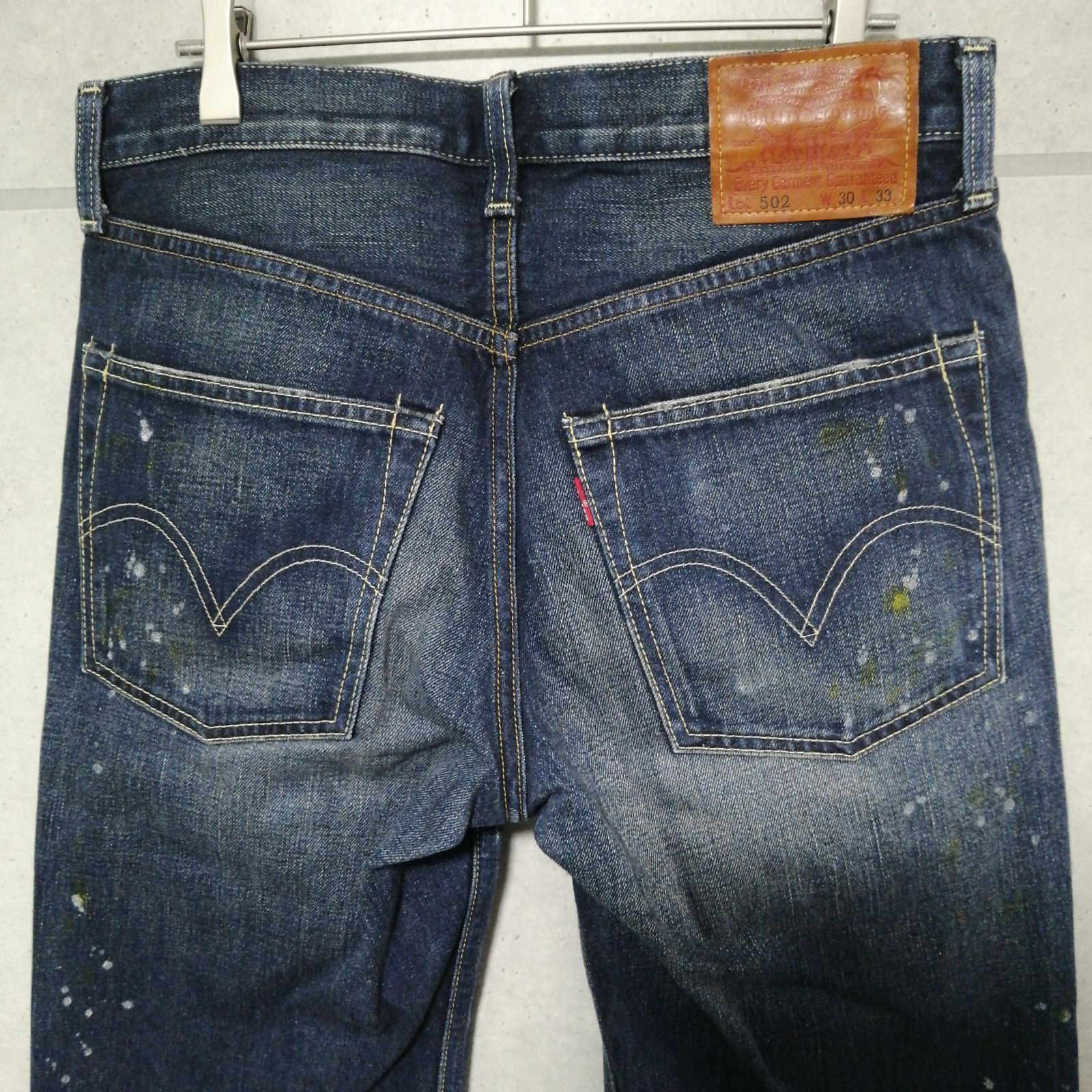 希少】Levi's 502 ダメージ加工 赤耳 ストレートデニム W30 L33 デニム
