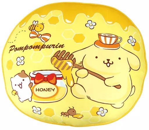 中古】クッション・抱き枕・本体 ポムポムプリン クッション