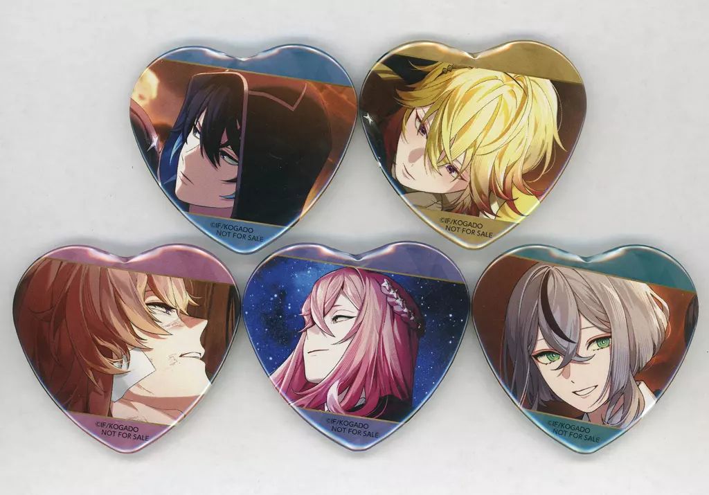 中古】バッジ・ピンズ [単品] 集合 ハート缶バッジ5個セット 「Switch