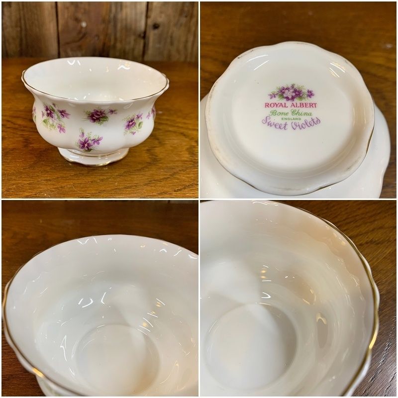 廃盤 ロイヤルアルバート スイートバイオレット ティーウェアセット 3