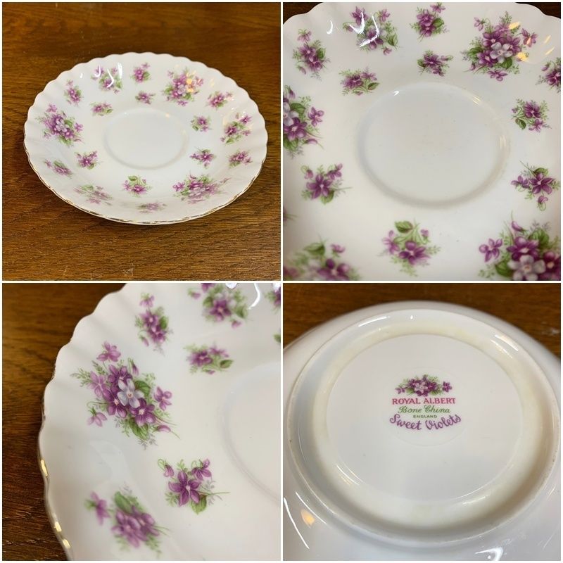 廃盤 ロイヤルアルバート スイートバイオレット ティーウェアセット 3