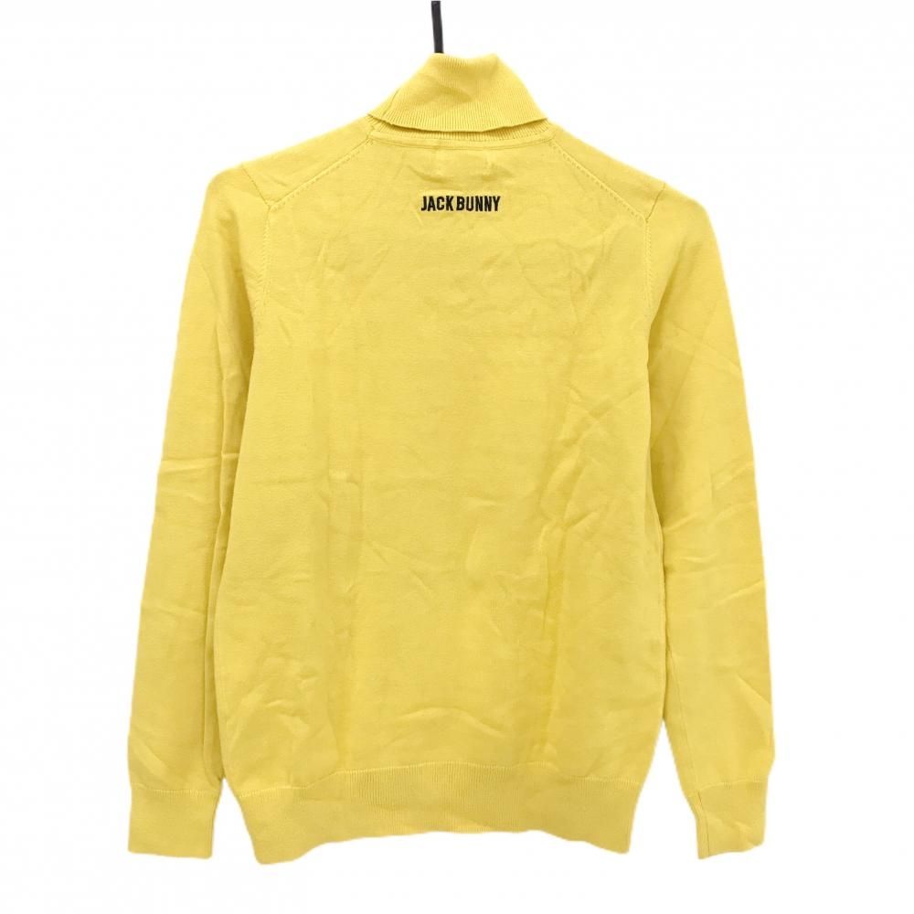ジャックバニー ハイネックセーター イエロー系 ロゴ刺しゅう コットン