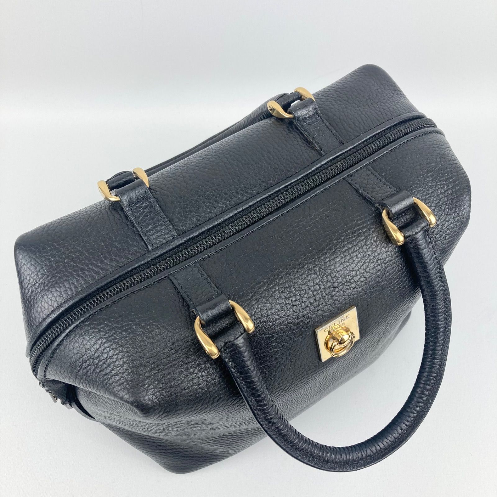 CELINE セリーヌ ガンチーニ レザー ハンドバッグ ヴィンテージ