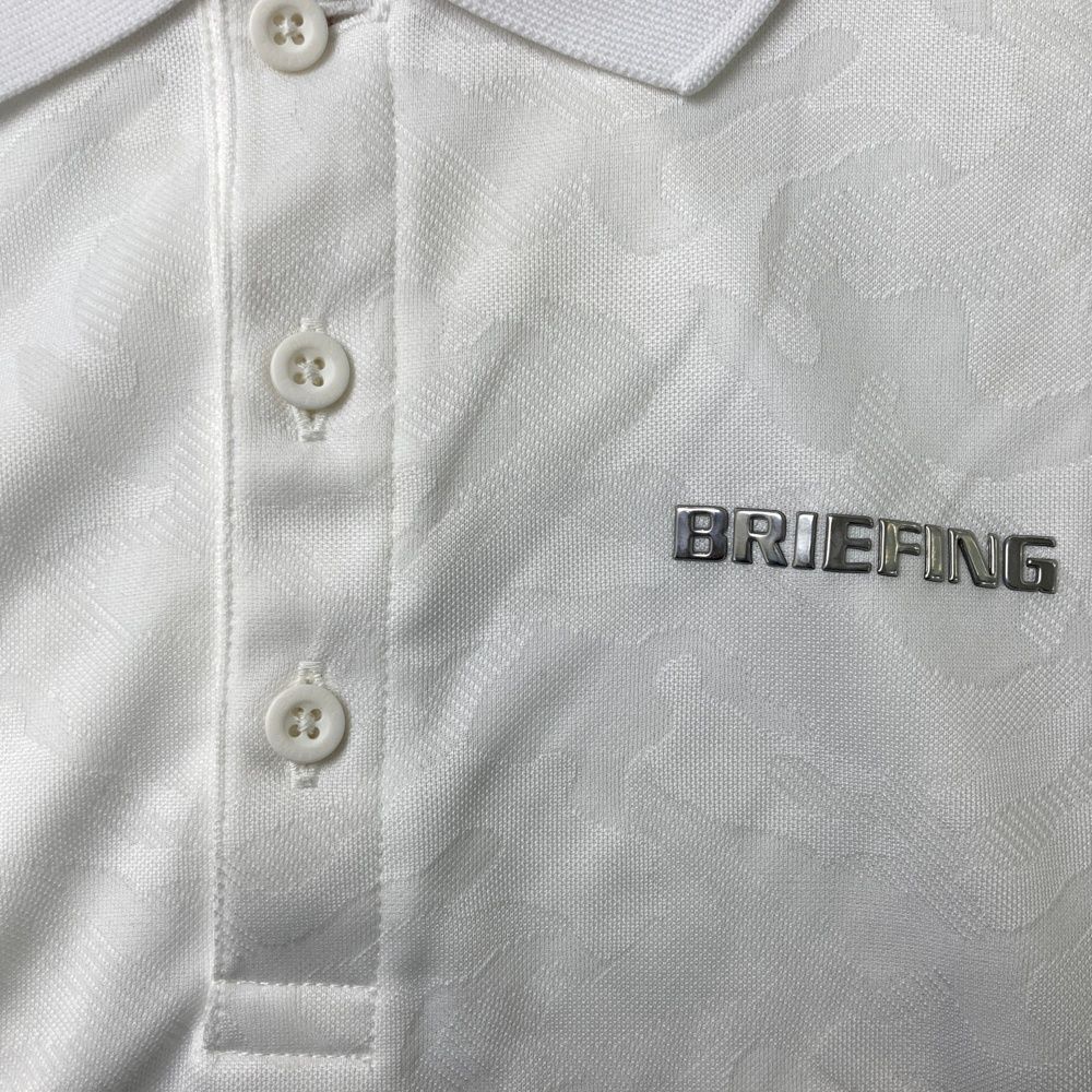 サイズ：M BRIEFING GOLF ブリーフィング 半袖ポロシャツ カモフラ柄