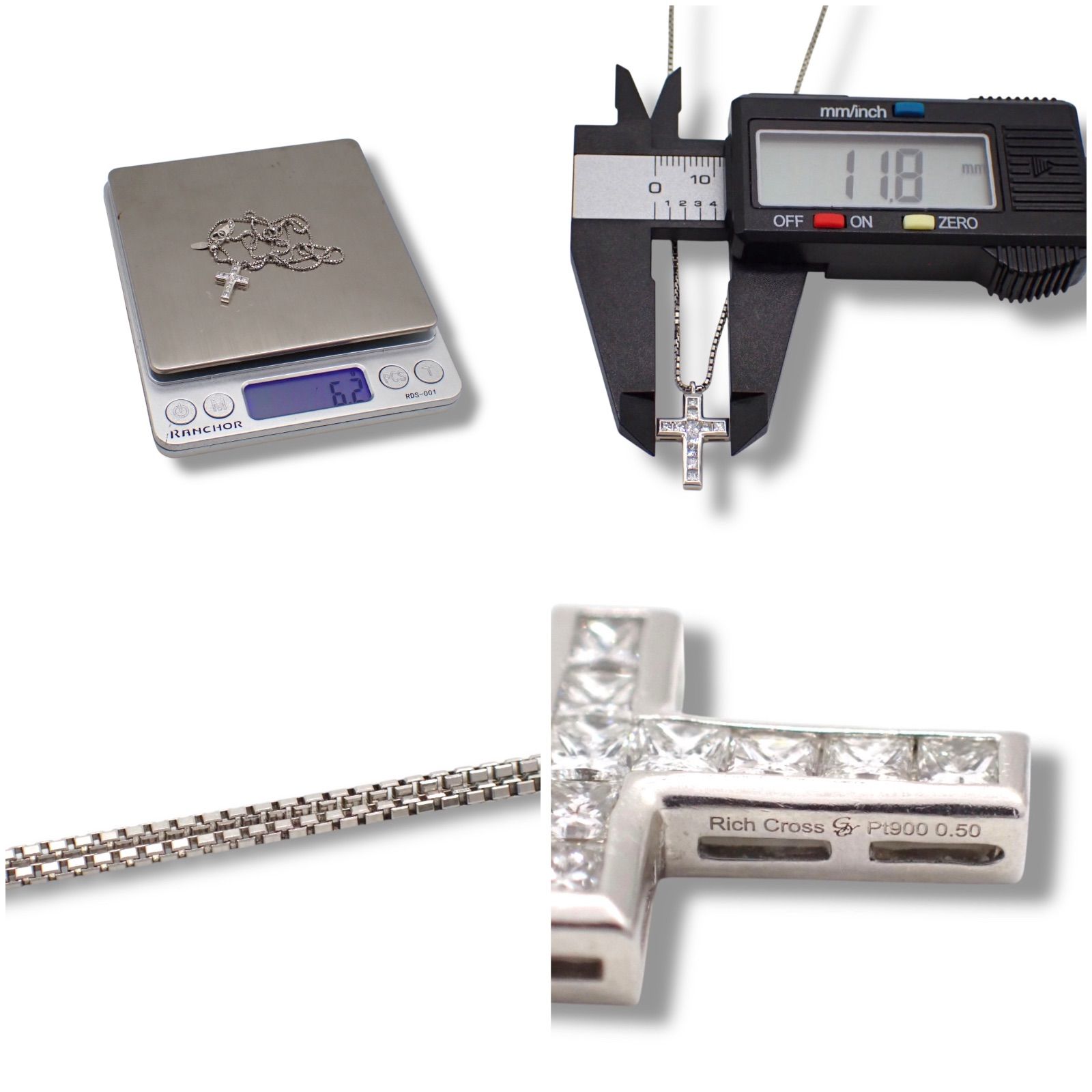 ね*こ様 【超美品】　ゆきざき　ダイヤモンド　ネックレス　プラチナ850 プラチ プラチナ950 プラチナ850 ダイヤモンド ネックレス J425304 | ユキザキ