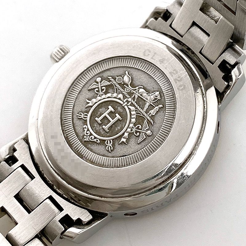 エルメス クリッパー ナクレ CL4.220 SSxGP ホワイトシェル文字盤