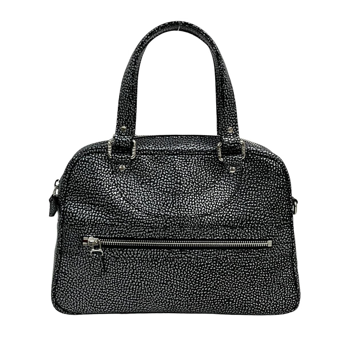 ✨️美品✨️ JACQUESLECORRE ハンドバッグ 黒色 レザー JACQUES LE CORRE(ジャックルコー) ハンドバッグ - 黒×シルバー レザー