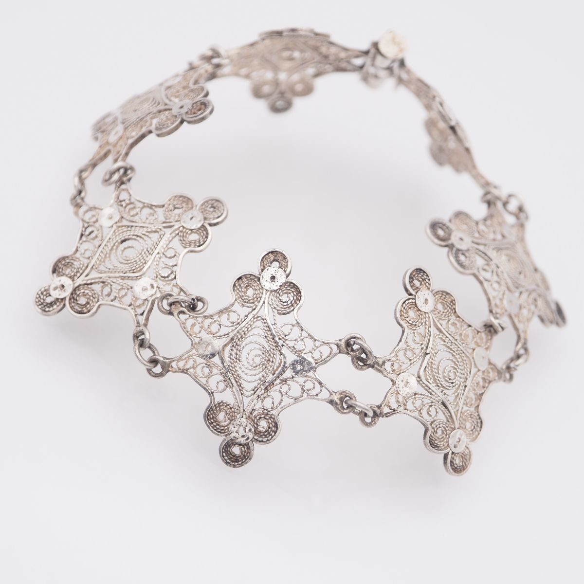 L561 ヴィンテージ ブレスレット フィリグリー 銀線細工 デザイン