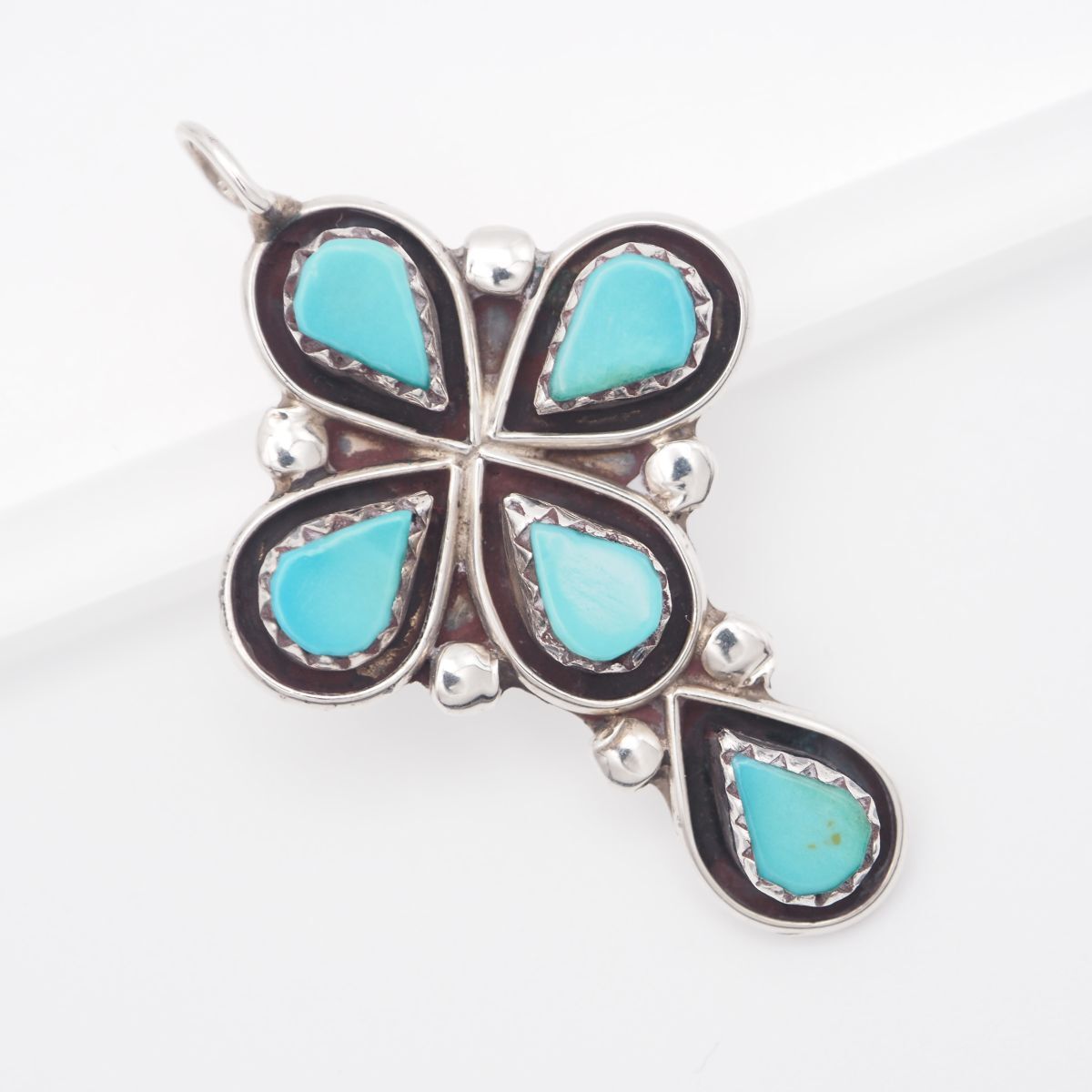 L569 ターコイズ トルコ石 ペンダント トップ デザイン シルバー