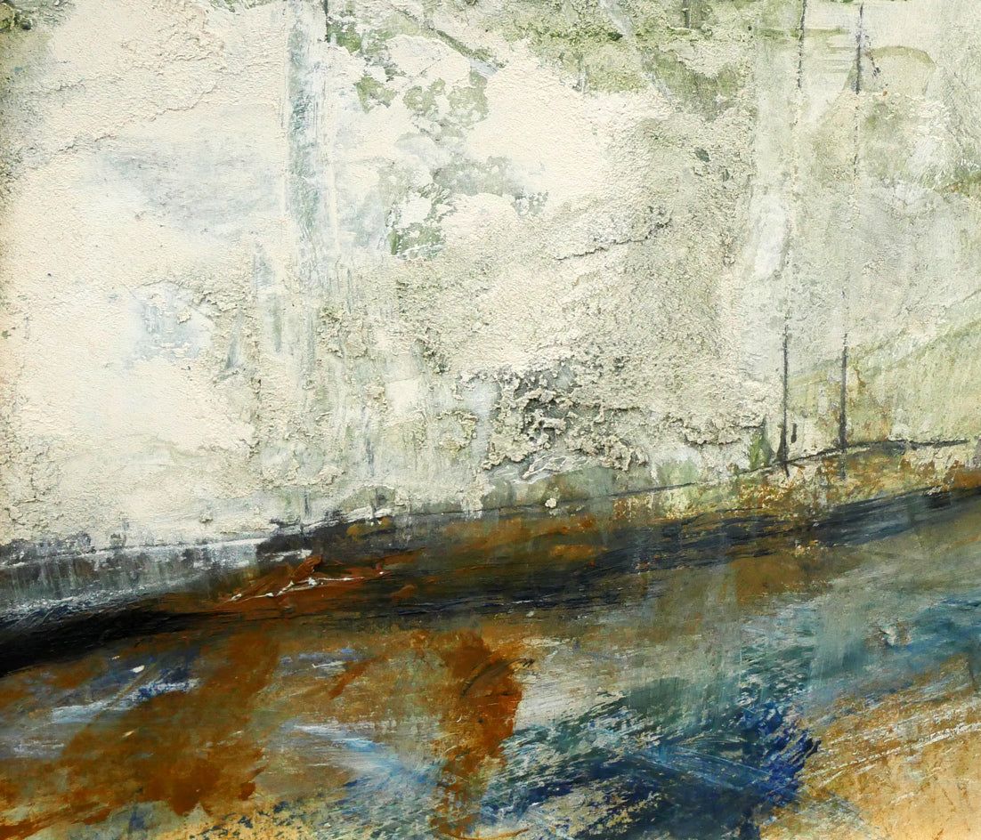 油彩　油絵　青森県の人　渡辺貞一 渡辺 貞一「或る風景」油絵・共シール付き 国画会会員 孤高の画家 青森