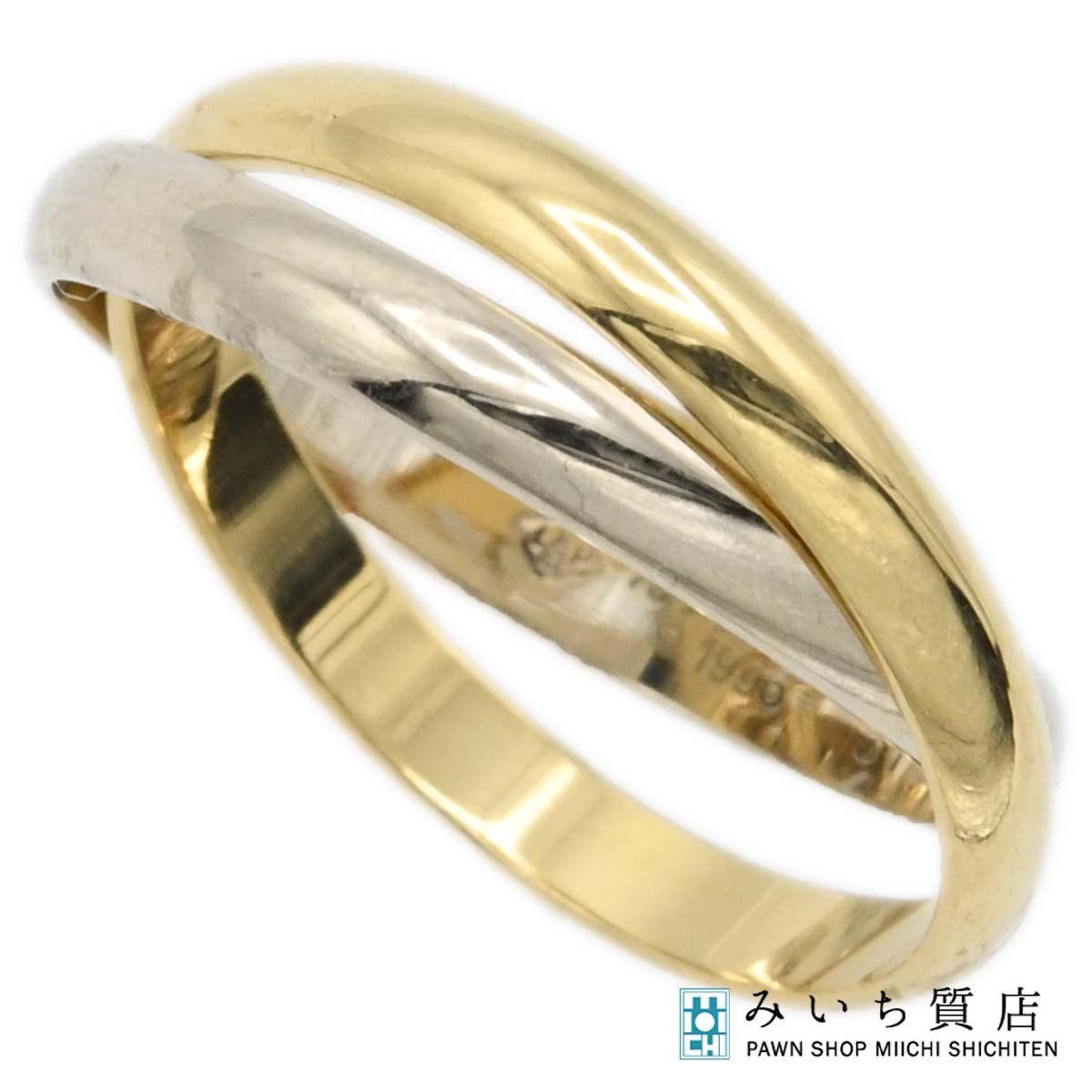 仕上げ済 Cartier カルティエ リング トリニティ 2連 750YG/WG 10.5号