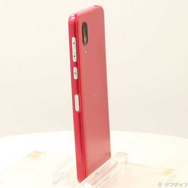 BASIO active SHG09スマートフォン 64GB 本体 レッド 〔中古品〕 BASIO