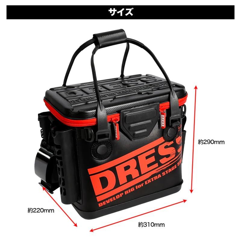 ドレス(DRESS) バッカンミニRE ホワイト/ブラック ロッドホルダー EVA 多機能 釣り 釣り具 釣り用ケース 防災 収納コンテナ タックルバッグ 0 DRESS 17L バッカンミニRE - ライラクス Y89386158