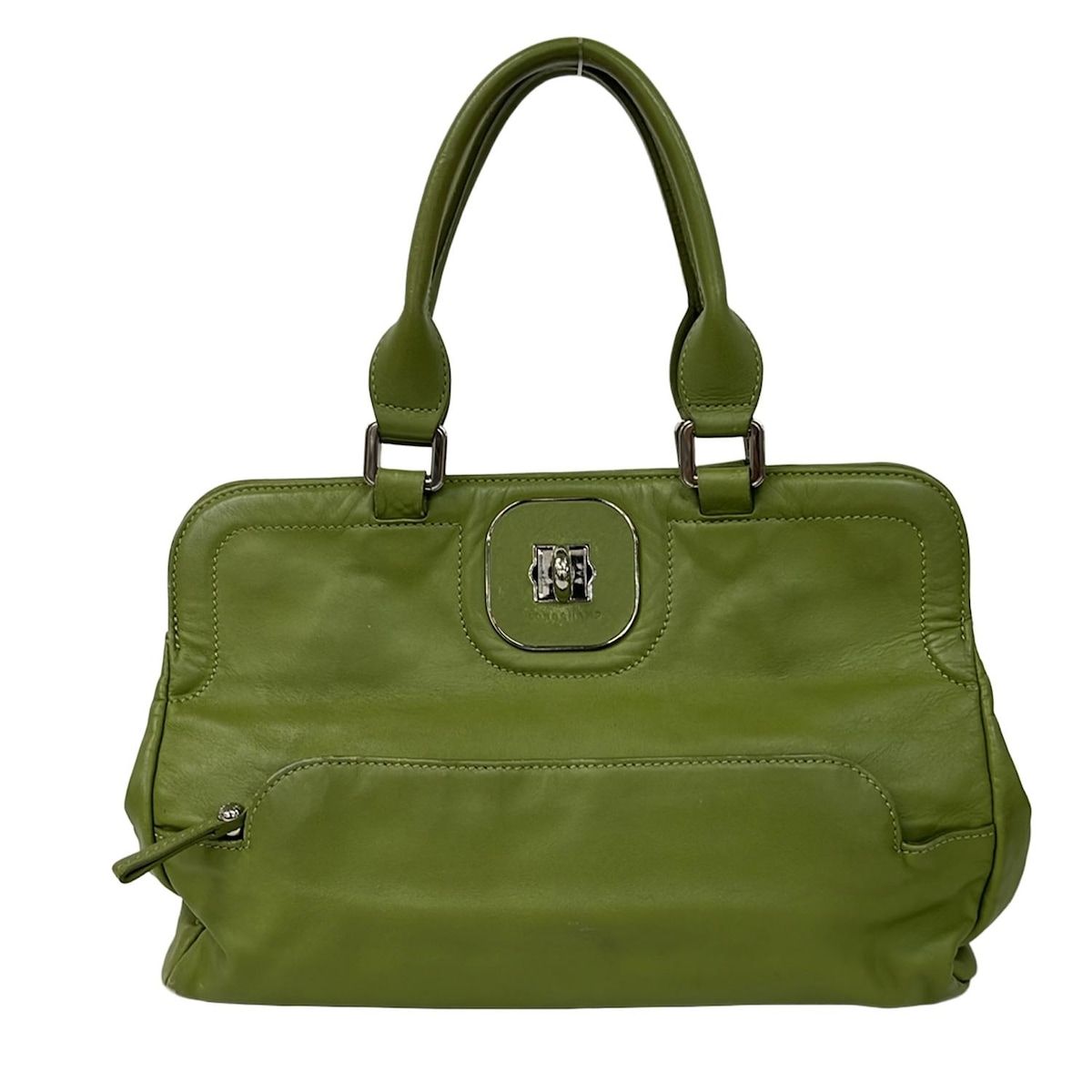 LONGCHAMP(ロンシャン) ハンドバッグ - イエローグリーン レザー 