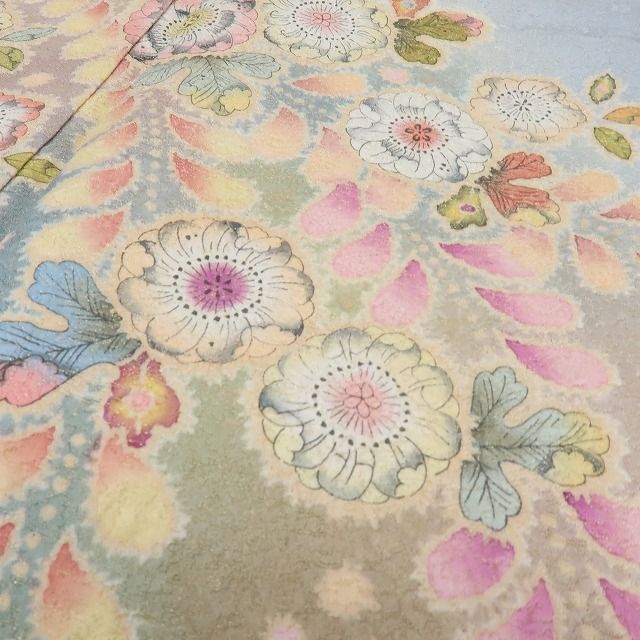 六花-RIKKA- 正絹 徳永憲峰落款 辻が花 銀通し トールサイズ❀夢幻辻ヶ