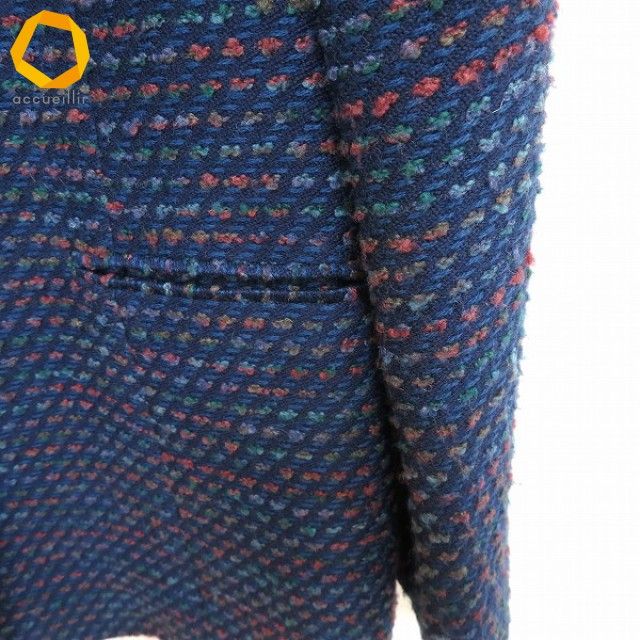 MISSONI ミッソーニ　ウールコート　シルク　総柄　マルチカラー　サイズ42 MISSONI ミッソーニ ウールコート シルク 総柄 マルチカラー サイズ42