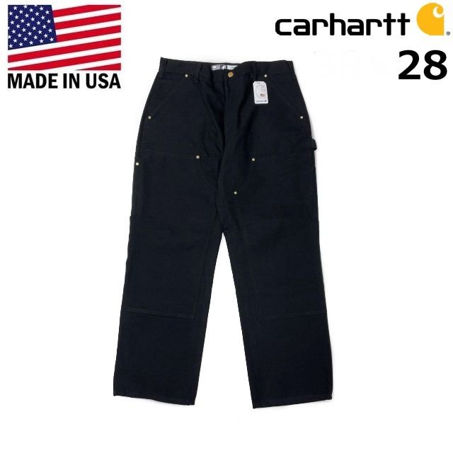 カーハート ワークパンツ US購入 ダブルニー(38×30)黒 181218 カーハート ワークパンツ US購入 注文 ダブルニー 黒 181218 carhartt
