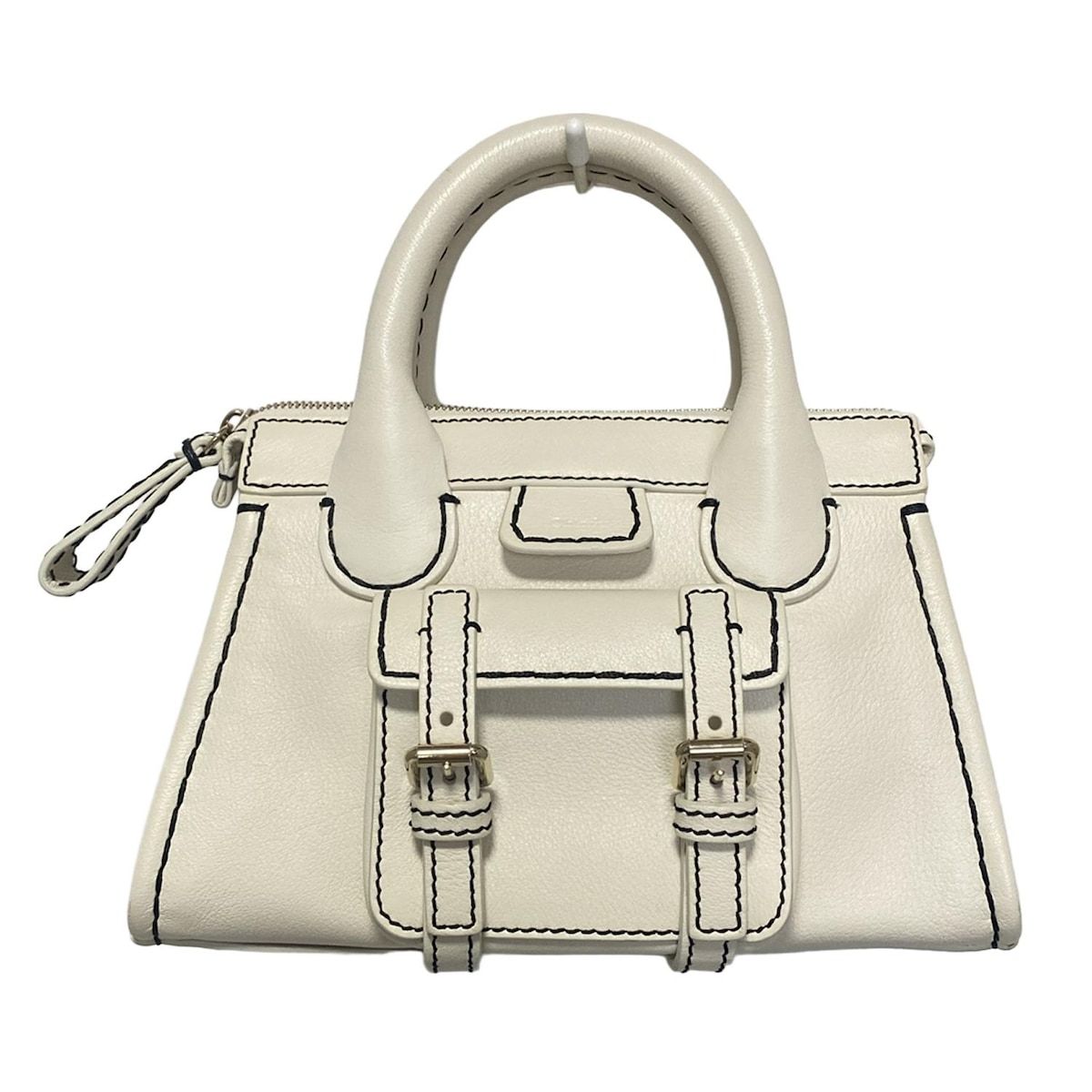 Chloe(クロエ) ハンドバッグ エディス 白 ミニバッグ レザー - メルカリ