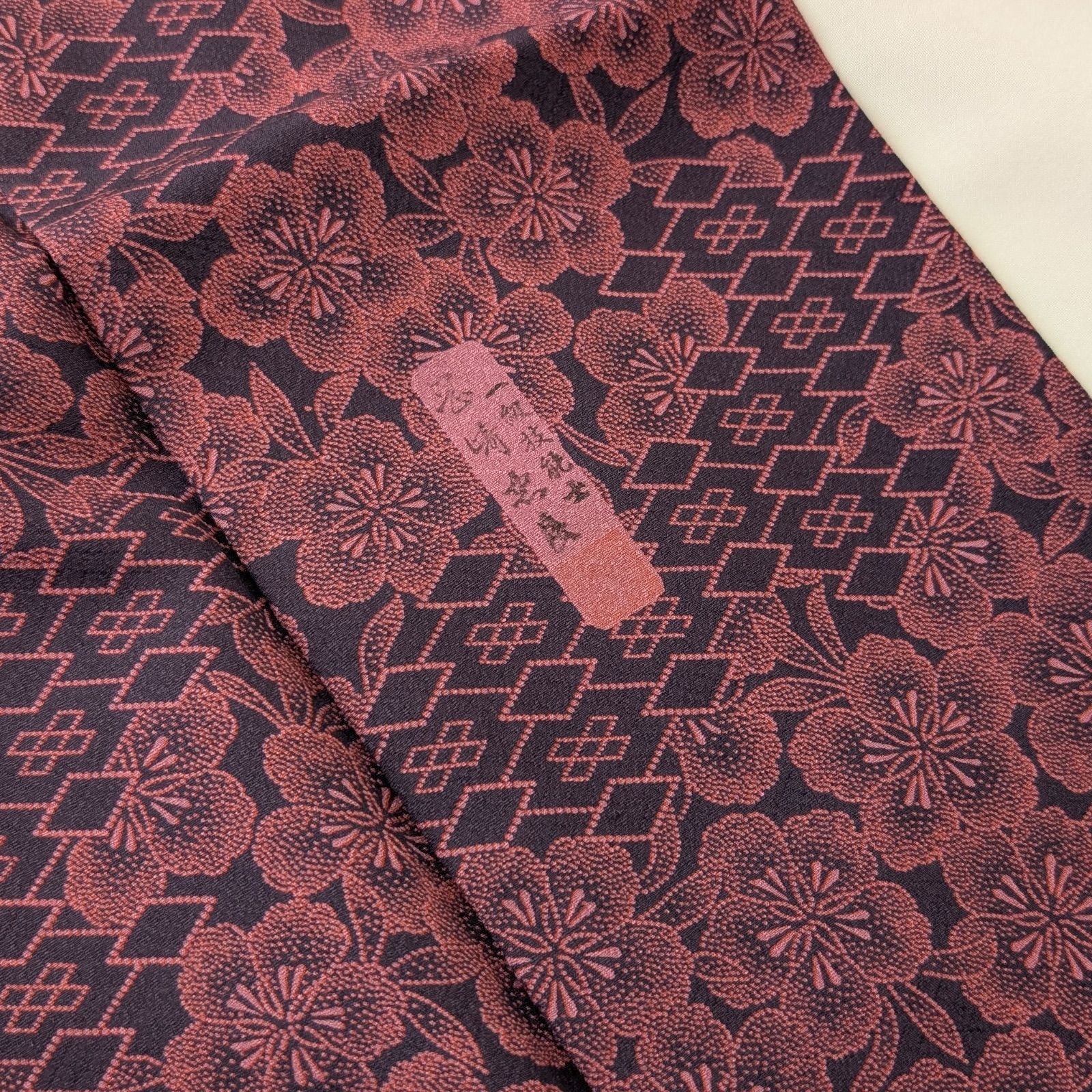 美品 逸品 伝統工芸士 岡崎忠良 重要無形文化財 伊勢型紙彫刻 正絹