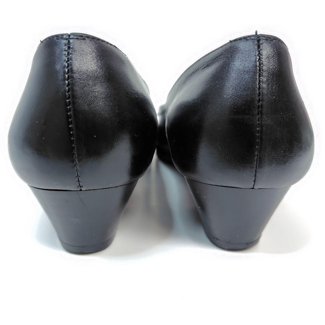 Salvatore Ferragamo フェラガモ パンプス 5.5C ヴァラ レザー 黒 22.5