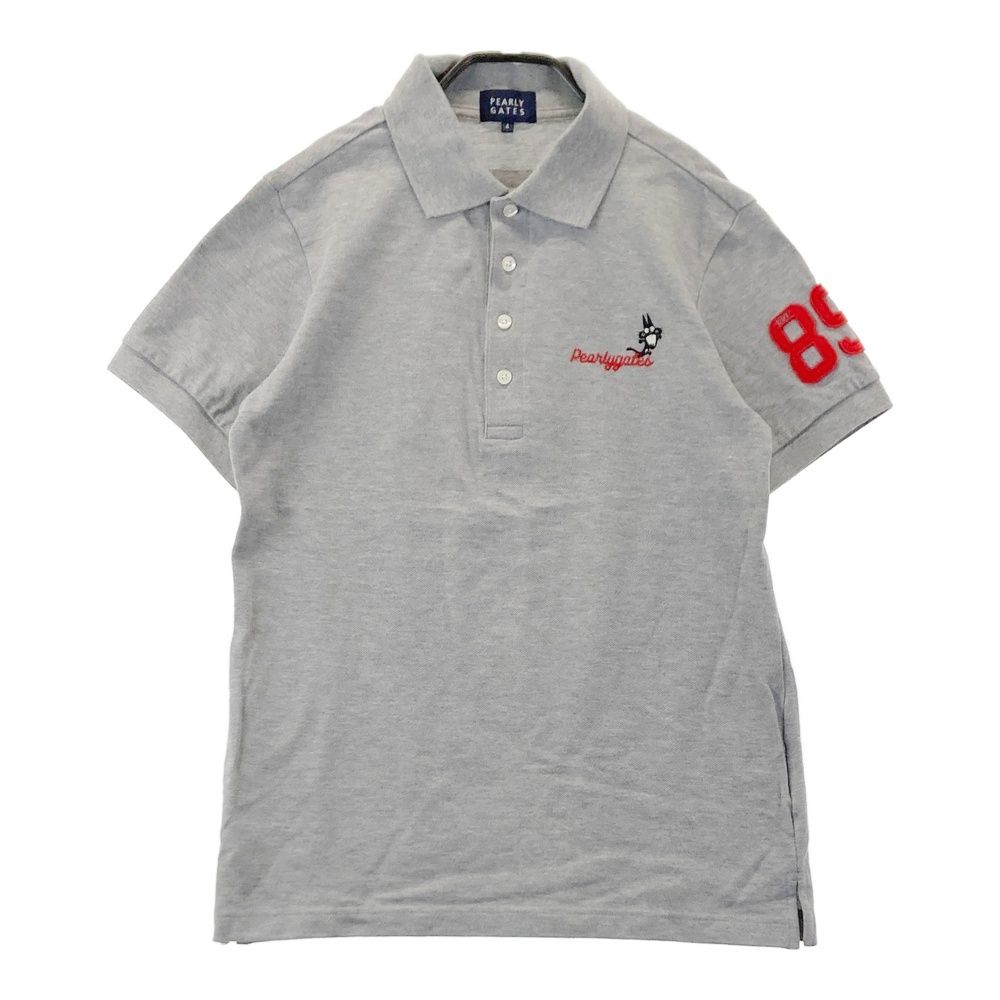 新品未使用♪パーリーゲイツ レディース ポロシャツ グレー サイズ1 ゴルフ PEARLY GATES（パーリーゲイツ） 半袖 ポロシャツ グレー系 1 ゴルフ