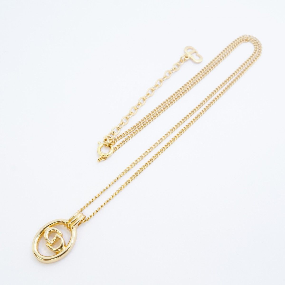 5jpb0459】クリスチャンディオール ネックレス CDロゴ ディスカウント