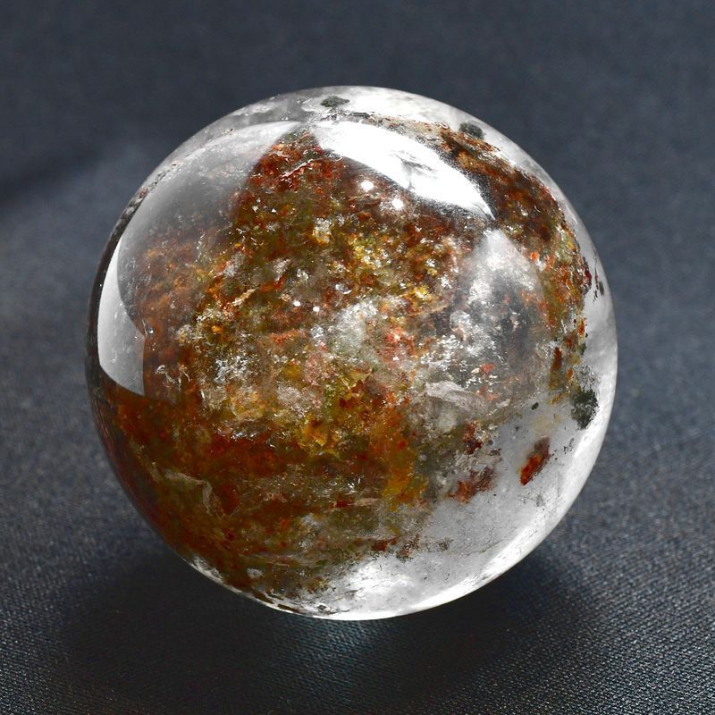大地を映す神秘的な水晶】ガーデンクォーツ スフィア 約65mm 381g