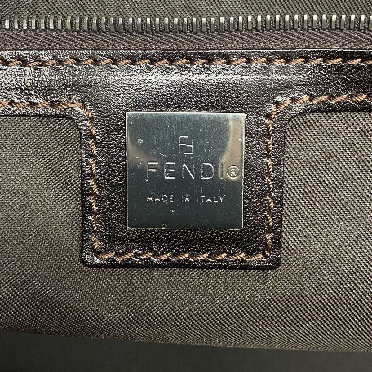 5pc4657】フェンディ ハンドバッグ ズッカ ナイロンキャンバス