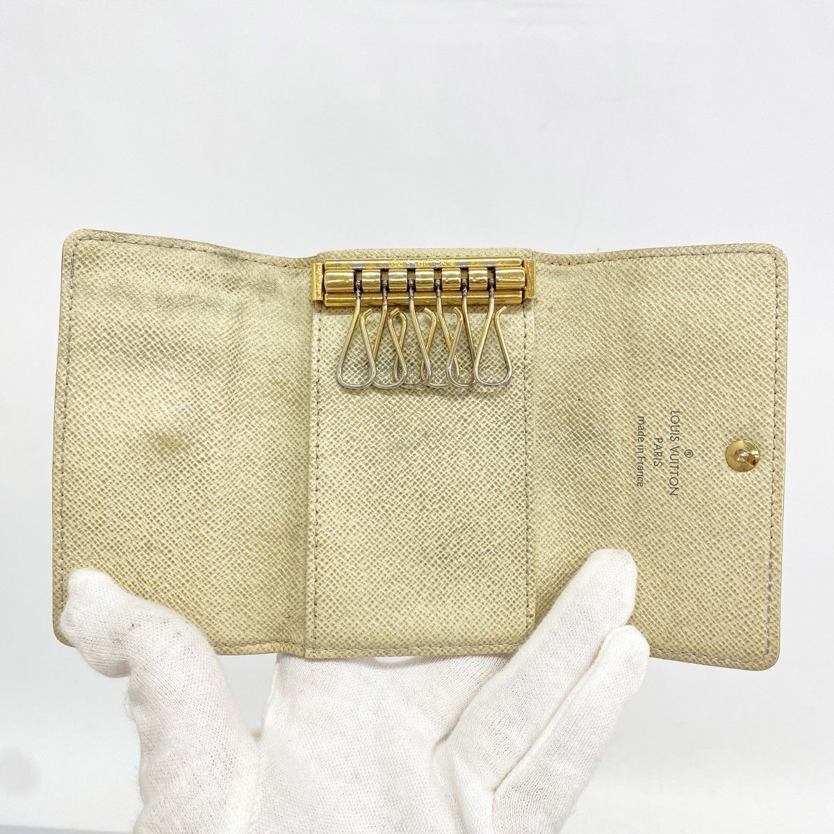 5pc4693-k】ルイヴィトン キーケース ダミエ・アズール ミュルティクレ