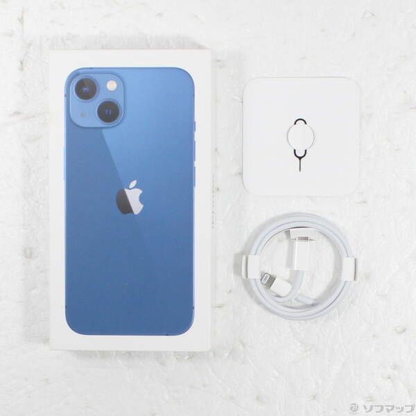 中古品〕 iPhone13 128GB ブルー MLNG3J／A SIMフリー【269】 ブルー