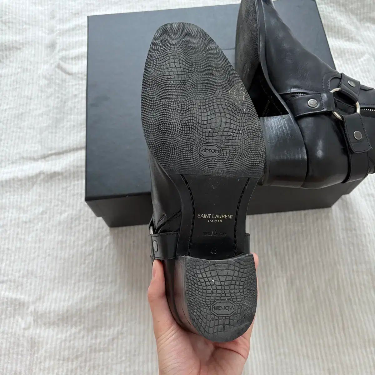 Saint Laurent サンローラン ワイアット 40 ハーネスブーツ (サイズ40