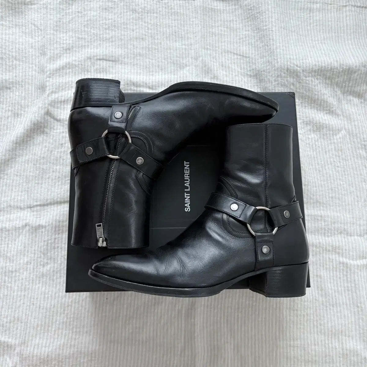 Saint Laurent サンローラン ワイアット 40 ハーネスブーツ (サイズ40