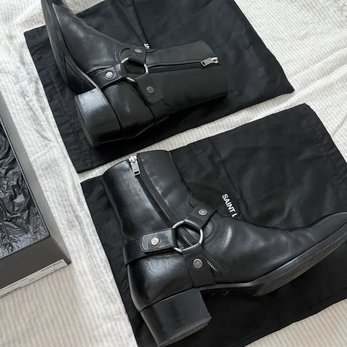 Saint Laurent サンローラン ワイアット 40 ハーネスブーツ (サイズ40