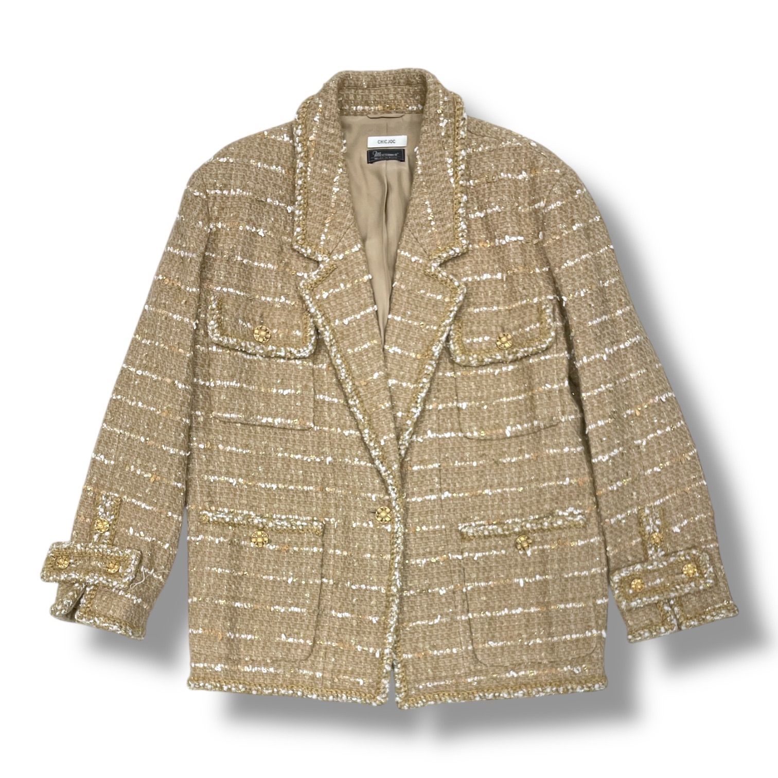 CHIC JOC チックジョック ツイードジャケット テーラードジャケット