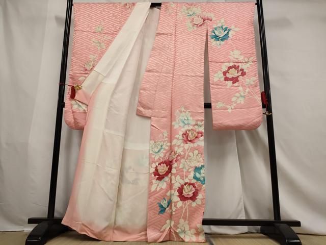 平和屋着物□豪華振袖 駒刺繍 枝花文 金彩 正絹 逸品 AABA3395st