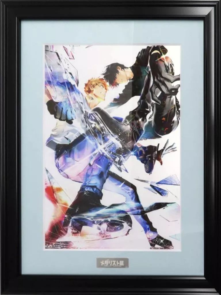 【新品未開封】メダリスト展 キャラファイングラフ 明浦路司＆夜鷹純 A4 中古】原画イラストボード 付属品付)メダリスト展 キャラファイン