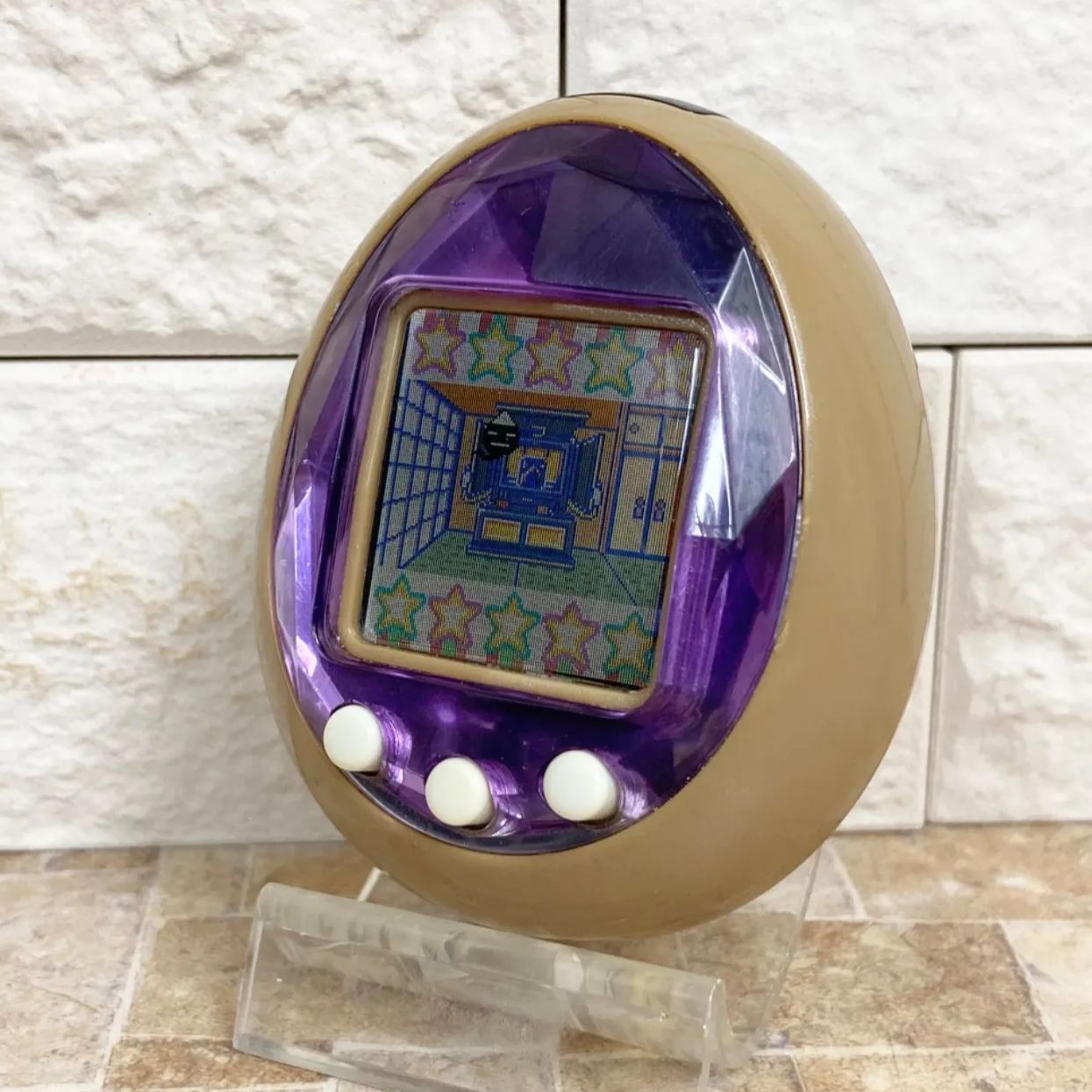 動作確認済】たまごっちID パープル 紫 本体 平成 レトロ 希少 レア