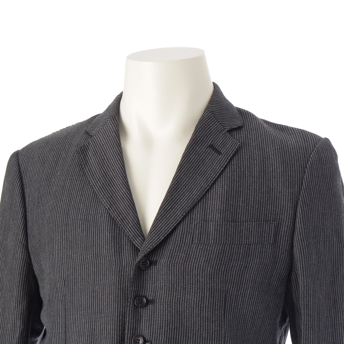 コムデギャルソン AD2009 リネン ウール ストライプ テーラード