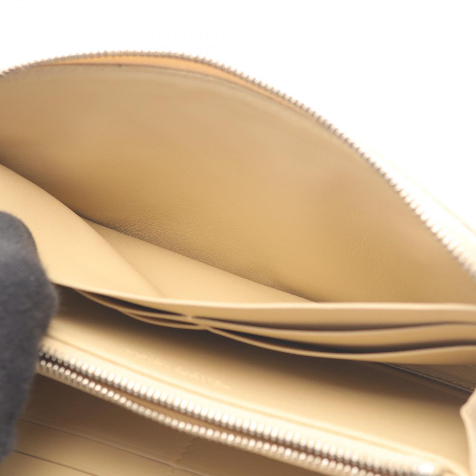 美品 ボッテガヴェネタ 長財布 二つ折り イントレチャート ベージュ BOTTEGA VENETA - ボッテガヴェネタ BOTTEGA VENETA イントレチャート