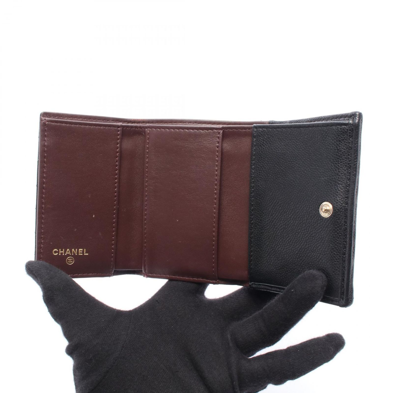 シャネル CHANEL 三つ折り財布 クラシック スモール フラップ