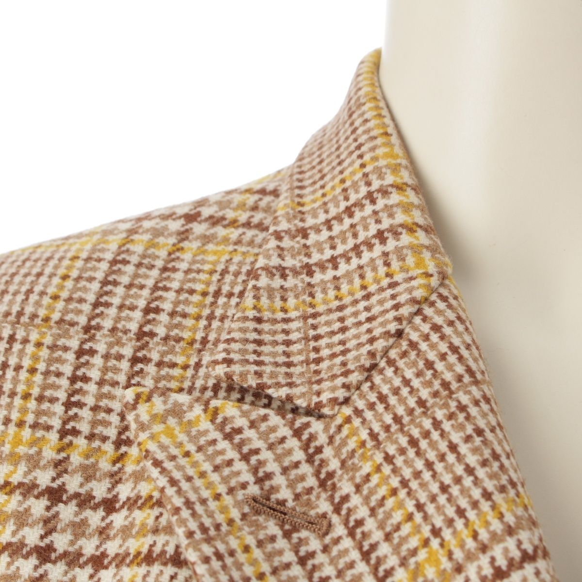ドゥロワー カシミヤ混 ウール グレンチェック ジレ ベスト 6525-299
