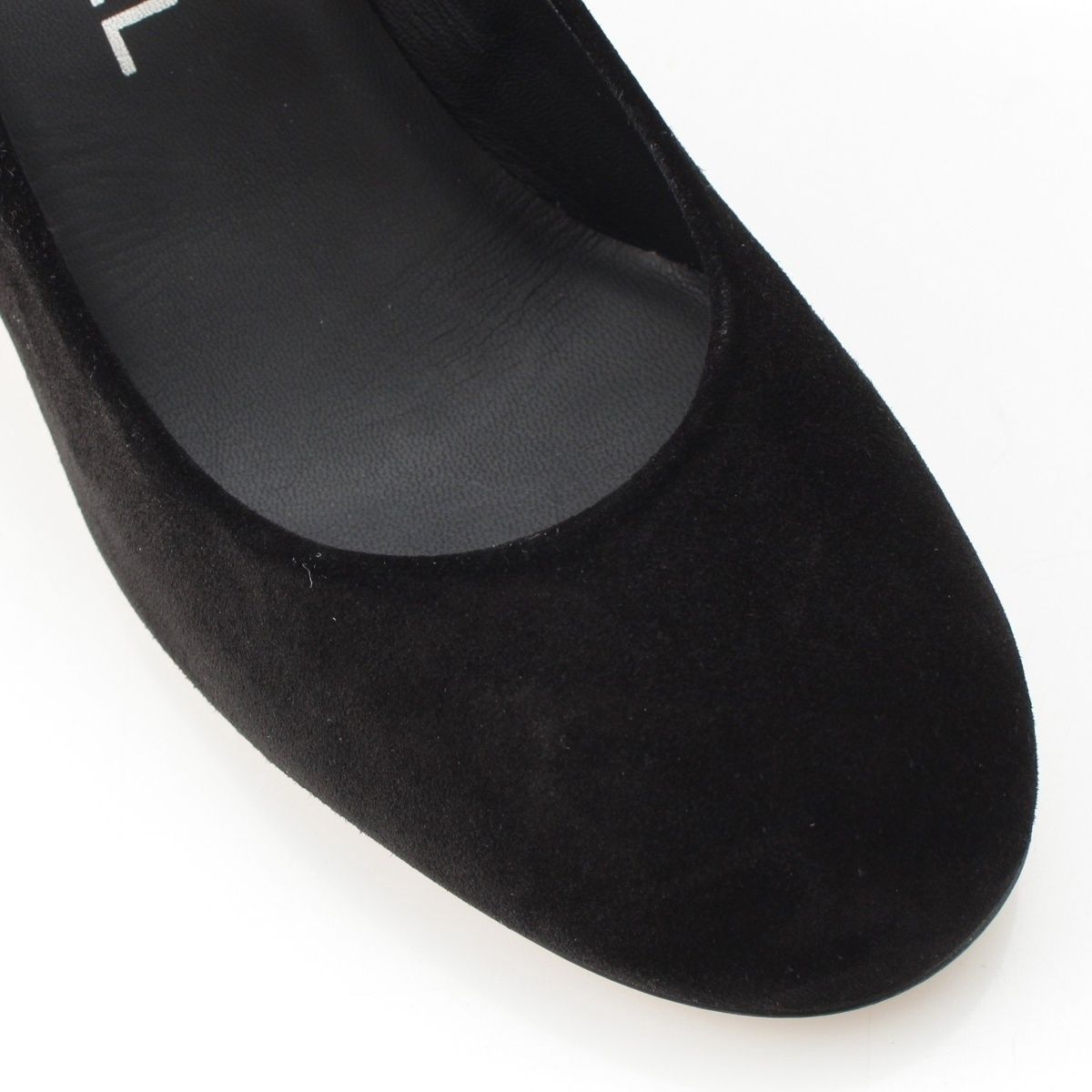 シャネル スエード ココマーク ヒール パンプス ブラック 35.5C【中古