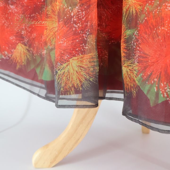 フラダンス 衣装 ワンピース ドレス レッド系 アロハスタンダード 日本