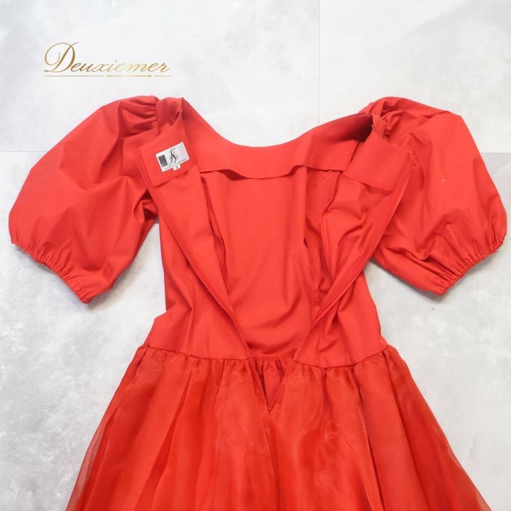 フラダンス 衣装 ワンピース ドレス レッド系 アロハスタンダード 日本